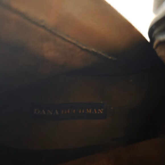 Dana Buchman Suede Ankle Boots Faux Fur 4" High Heels Wood Tone Womens 7M Bootie - Picture 10 of 10